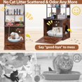 thumbnail image 3 of LINJH Cat Litter Box Enclosure with 2 Storage Shelves Litter Box Furniture Hidden with Barn Door, Indoor Wooden Cat House, Rustic Brown, 3 of 8