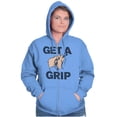 thumbnail image 3 of Get a Grip Golfing Golfer Joke Funny Zip Up Hoodie Men's Women's Brisco Brands M, 3 of 6
