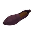 thumbnail image 2 of CQONEPT Women's Slip on Loafer Shoes - Mesh Casual Ballet Flat Nurse Walking Sneakers Knit Shoes Lightweight Memory Foam Casual Shoes Size 9 Purple, 2 of 5