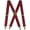 Burgundy, variant on Men Braces with 4 Hook-Clips, Vintage Braces for Men Heavy Duty, X Shape Braces for Trousers Adjustable Elastic