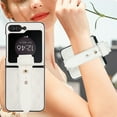 thumbnail image 7 of ELEHOLD Case for Samsung Galaxy Z Flip 6,Cute Luxury Soft Premium Leather Shockproof with Wrist strap Ultra Thin Protection Cover for Women Girl for Galaxy Z Flip 6,White, 7 of 7