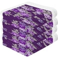 thumbnail image 2 of Dreamtimes 4 PCS Cotton Washcloths Towel Set, Highly Absorbent & Soft Baby Wash Cloths, 12"x 12" Face Hand Towels for Bathroom, Multi-Purpose Fingertip Towels (Purple Roses), 2 of 7