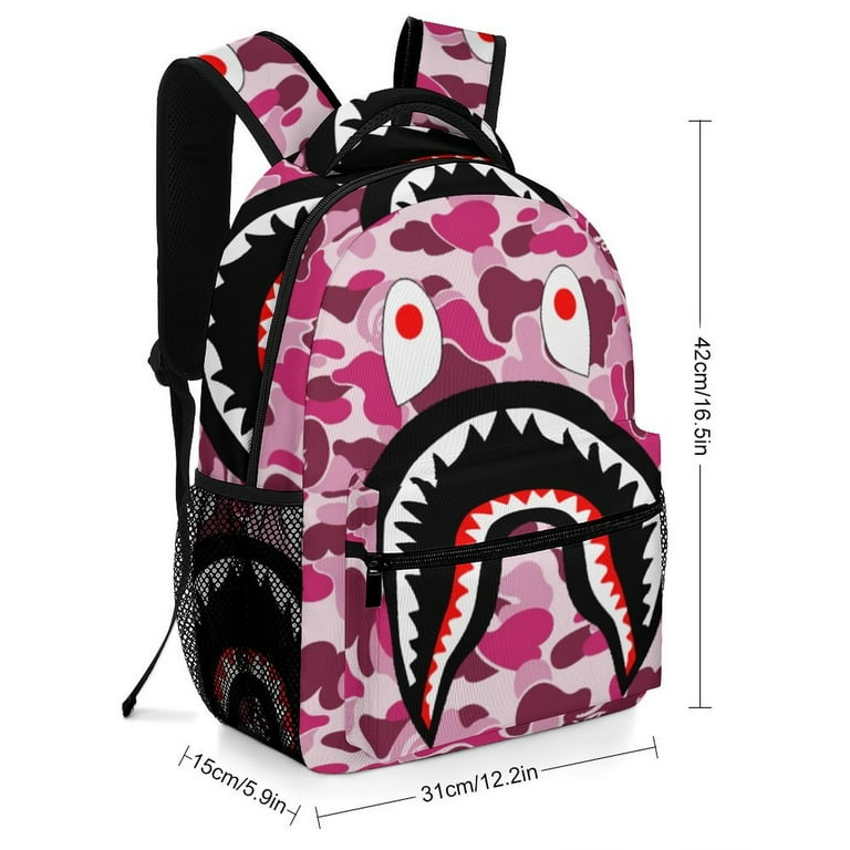 Bape camo shark backpack deals