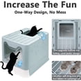 thumbnail image 4 of Caja de arena para gatos Xxl, casa de baño para gatos, caja de arena cerrada antiolor, tamaño grande con cajón de filtro y pala 51, 4 of 6