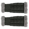 thumbnail image 1 of 1 Pair Gloves Fingerless Windproof Winter Solid Color Arm Sleeve Cover for Outdoor, 1 of 10