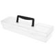 thumbnail image 1 of GOOHOCHY Caja de herramientas portátil con asa, de plástico transparente, para guardar pinceles, brocas y piezas pequeñas, ideal para manualidades y organización de ferretería, 33,50 x 9,70 x 6,00 cm., 1 of 8