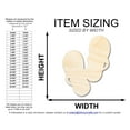 thumbnail image 2 of Unfinished Wood Flip Flops Silhouette 10" / 1/4", 2 of 3