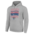 thumbnail image 2 of Men's Starter Heather Gray Florida Panthers Four Team Name Logo Fleece Pullover Hoodie, 2 of 3