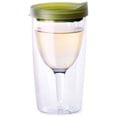 thumbnail image 3 of Vino2Go Set of 2 Double Wall Insulated Wine Tumblers Verde and Pink 10 oz., 3 of 3