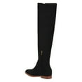 thumbnail image 4 of YDN Women's Round Closed Toe Flats Knee High Boots Low Heel V Cut Side Zipper Riding Boots Casual Party Shoes Size 7 Black, 4 of 4
