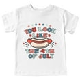 thumbnail image 4 of VNKIDY Toddler Kids Independence Day Crew Round Neck Short Sleeve Hot Dog Star Holiday Letter Print T-Shirt Soft Loose Summer Casual Tee Tops For Little Boys Girls Stylish Tops White 9-10 Years, 4 of 5