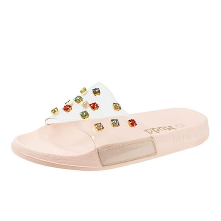 

Mudd Women s Rhinestone Embellished Pool Slide