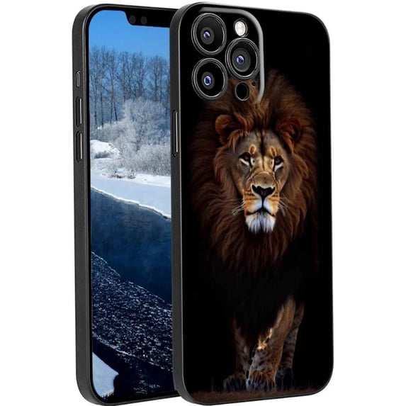 Compatible with iPhone 13 Pro Phone Case, lion-animal7 Case Silicone Protective for Teen Girl Boy Case for iPhone 13 Pro