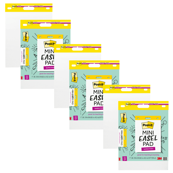 Post-it Super Sticky Mini Easel Pad: 15 in. x 18 in. / / (White) [6-pack] 577SS-2PK