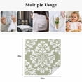 thumbnail image 4 of Baroque Sage Green Cloth Napkins, Vintage Damask Classic Floral Washable and Reusable Dinner Napkins Set of 4, Table Napkin for Kitchen Party Birthday Wedding Hotel Housewarming 20"x20", 4 of 8