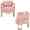 Pink, variant on CQSXDA Modern Velvet Fleece Upholstered Decorative Chair Set with Gold Metal Legs for Living Room and Office 2PCS, Pink