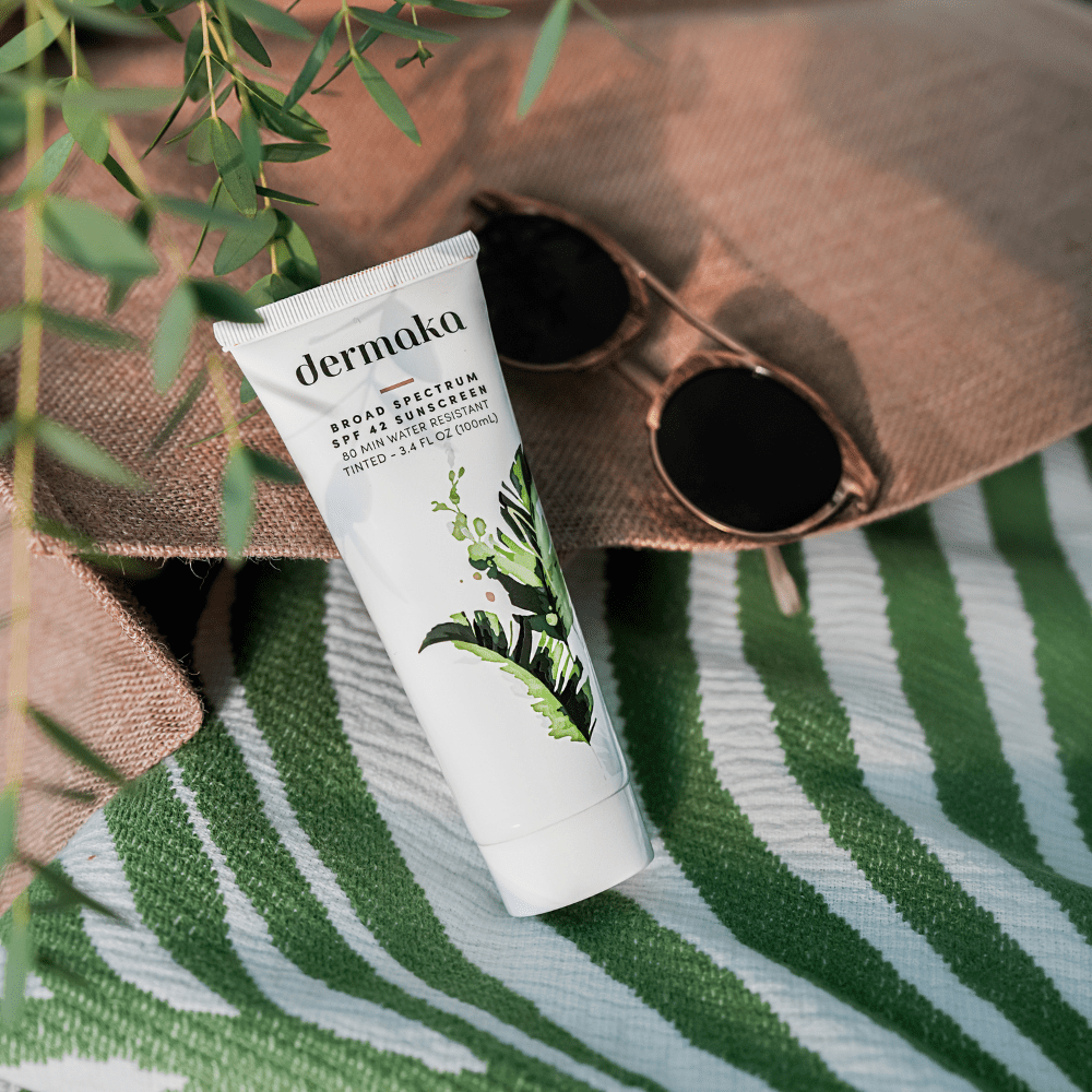 Dermaka Broad-Spectrum Sunblock SPF 42 Hydrating Water-Resistant 3.4 oz