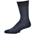 thumbnail image 2 of Sierra Men's Rayon from Bamboo Herringbone Dress Casual Crew Socks (Shoe Size 10-12, Navy), 2 of 5