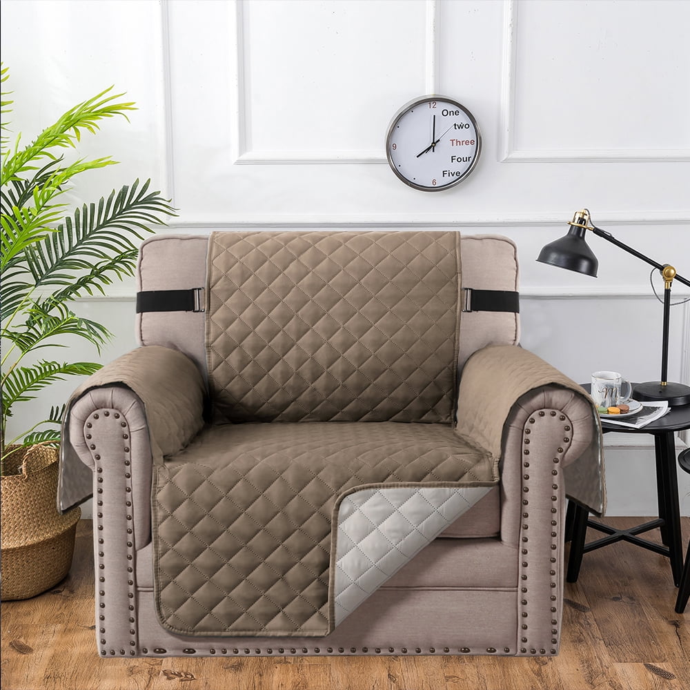TOPCHANCES Reversible Armchair Slipcover, Waterproof 1Seater Sofa