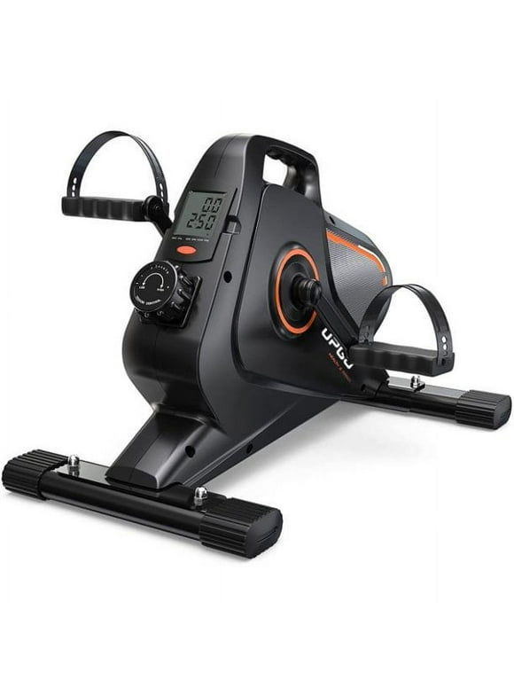 UPGO Under Desk Mini Exercise Bike Portable Magnetic Pedal Exerciser for Arm, Leg Home, Office Workout with 350lbs Capacity and 8-level Adjustment