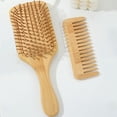 thumbnail image 6 of 3pcs Bamboo Crafted Hair Care Brush Set For Effortless Detangling And Shine, 6 of 9