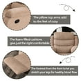 thumbnail image 3 of Hybition Fabric Reclining Sofa Set Modern Chair & Loveseat & Sofa Set Camel, 3 of 7