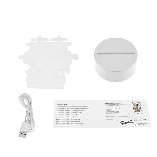 D Lumière, Lampe de Contrôle Tactile Base Lampe de Mariage D Lampe Solide Performance
