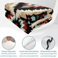 thumbnail image 4 of King Quilt Set 96''x106'', Boho Brown Teal Red Lightweight Bedspread Coverlet Set with 2 Pillow Shams, Southwestern Geometric Art Vintage Breathable All Season Quilt Bedding for Bedroom/Guest Room, 4 of 9
