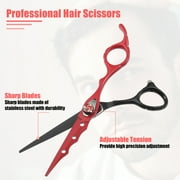 Vocoste Professional Hair Cutting Shears 6.5inch Steel Razor Edge Barber Scissors Red