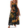 thumbnail image 1 of Vestido sin mangas vintage botánico dorado para jardín nocturno Vestido de noche para mujer Vestidos de mujer para ocasiones especiales Ropa, 1 of 7