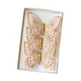 thumbnail image 3 of 3 adornos navideños con mariposas y purpurina para chimenea. Rosa, 3 of 9