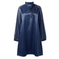 thumbnail image 4 of Wdgfv Wedding Guest Dress Mother of The Bride Dresses Two Piece Formal Sequin Dress with Jacket Tea Length 2025 Blue M, 4 of 7
