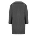 thumbnail image 4 of TFEOQRY Women's Winter Long Plush Top Jacket Solid Color Long Sleeve Top Button Plush Coat with Pockets Dark Gray, 4 of 9