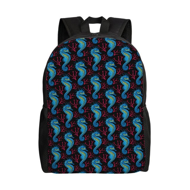 Balery Blue Seahorse Mochila - Mochila Estilosa y Duradera para Laptop de 15 Pulgadas con Tela Oxford Impermeable