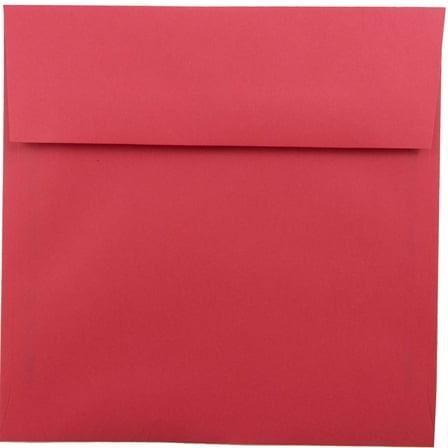 JAM Paper 8 1/2 x 8 1/2 Square Envelopes, Red, 100/Pack