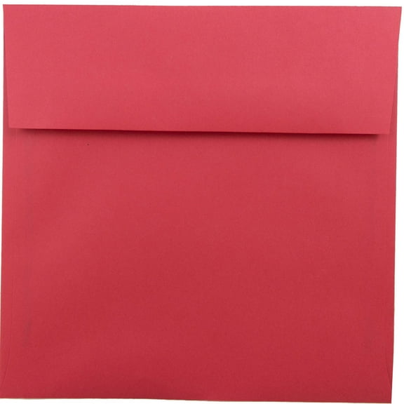 JAM Paper 8 1/2 x 8 1/2 Square Envelopes, Red, 100/Pack