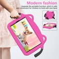 thumbnail image 5 of Decase Rugged Tablet Shell for Samsung Galaxy Tab A7 Lite 8.7 inch 2021 Model (SM-T220/T225/T227),Kids Friendly Hybrid Shockproof Drop Proof Protection Cover With EVA Handle & Kickstand , Rose, 5 of 8