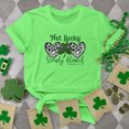thumbnail image 1 of T-shirt de la Saint-Patrick pour Femmes Mode Col Rond Imprimé Manches Courtes T-shirt Décontracté Ample Hauts T-Shirts de la Saint-Patrick pour Femmes, 1 of 6