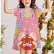 thumbnail image 2 of Niños niña camiseta verano Disney Anime Turnings rojo dibujos animados animales Panda vestido niño camisetas ropa niños ropa T-shirts2T zhangyuxiang CONDUJO, 2 of 2