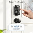 thumbnail image 4 of Veise Keyless Entry Door Lock with Handle, Electronic Keypad Deadbolt, Auto Lock, 2 Knobs, Black, 4 of 9