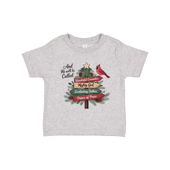 Inktastic Christian Christmas Tree with Red Cardinal Boys or Girls Toddler T-Shirt