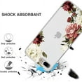 thumbnail image 4 of For Apple iPhone 15 Plus (6.7") Floral Patterns Design Clear TPU Silicone Shock Absorption Bumper Hard Back Phone Case Cover by Xpression - Red Blooms Blossom, 4 of 9