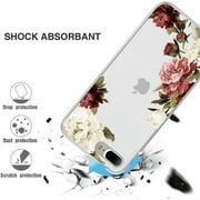 For Samsung Galaxy S24+ /S24 Plus Floral Patterns Design Transparent TPU Silicone Shock Absorption Bumper Hard Back Phone Case Cover by Xpression - Pink Roses Flower