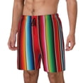thumbnail image 2 of Uemuo Mexican Serape Blanket Stripes Pattern Mens Swim Trunks Quick Dry Board Shorts with Mesh Lining, Stretch Beach Shorts Quick Dry No-Chafing Board Shorts-XX-Large, 2 of 9