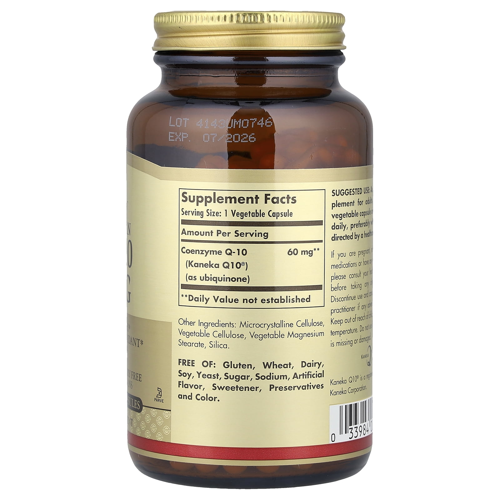 Solgar Vegetarian CoQ-10 60 mg Vegetable Capsules 1 ea