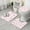 Pink Breast Cancer, variant on Pioneer Flower Floral Print Pattern Bathroom Rugs Sets 3 Piece,Toilet Cover Set,Absorbent Non Slip Bathroom Mats Sets with U-Shaped Contour Rug Toilet Rug Set