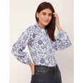thumbnail image 3 of Moomaya Stylish Bishop Sleeves Cotton Shirt - Long Sleeves, Boho Style, 3 of 9