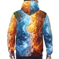 thumbnail image 7 of Sikiie Red And Blue Flame Waves Men's Hoodie, Essentials Hoodie, Sweatshirt, Pullover Hooded Sweatshirt for Men-XX-Large, 7 of 7