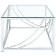 thumbnail image 4 of Lille Rectangular Glass Top Coffee Table Chrome, 4 of 5