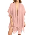 thumbnail image 2 of HBYJLZYG Women's Open Front Kimono Cover Up, Sparkly Lightweight Beach Shawl, Sheer Summer Vacation Cardigan, Versatile Swimsuit Cover Up, Trendy Resort Wear, 2 of 9